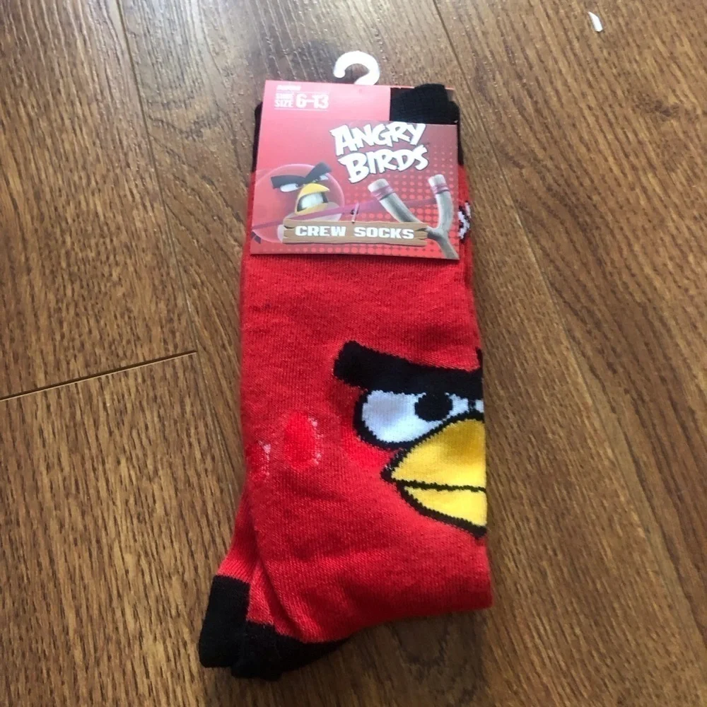 Angry Birds red crew socks